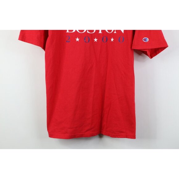 Vintage Y2K 2000 Champion Mens Large Faded Spell Out Sail Boston Sailing T-Shirt - Picture 3 of 14